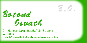 botond osvath business card